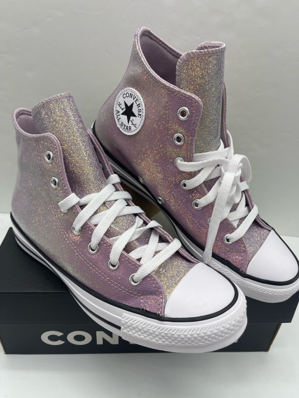 Converse WMNS 8 CTAS Hi Altitude Lilac White Black A14333C High Top Sneakers - Picture 4 of 15